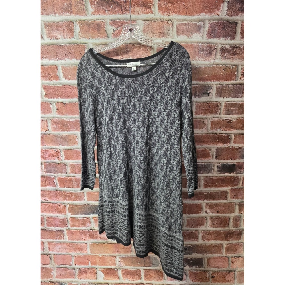 Women's KIM ROGERS Fair Isle Sweater Dress Size Large